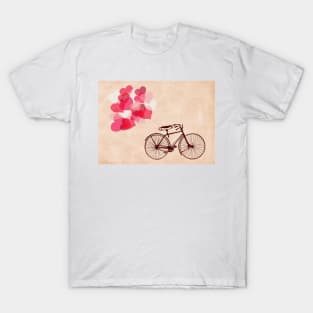 Heart-Shaped Balloons and Bicycle T-Shirt